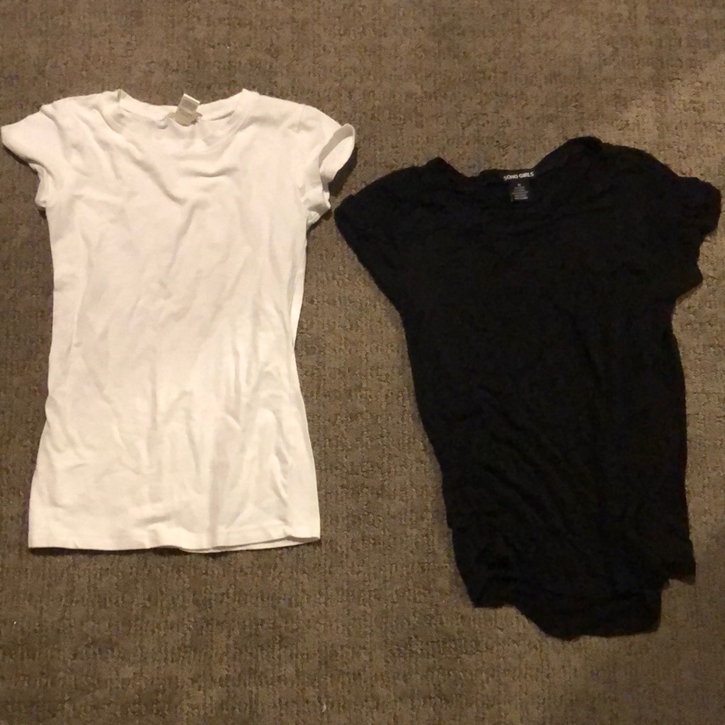 Black And White Basic Tees
